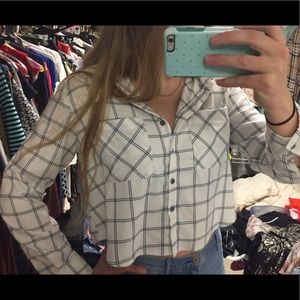 Kendall+Kylie Medium cropped flannel